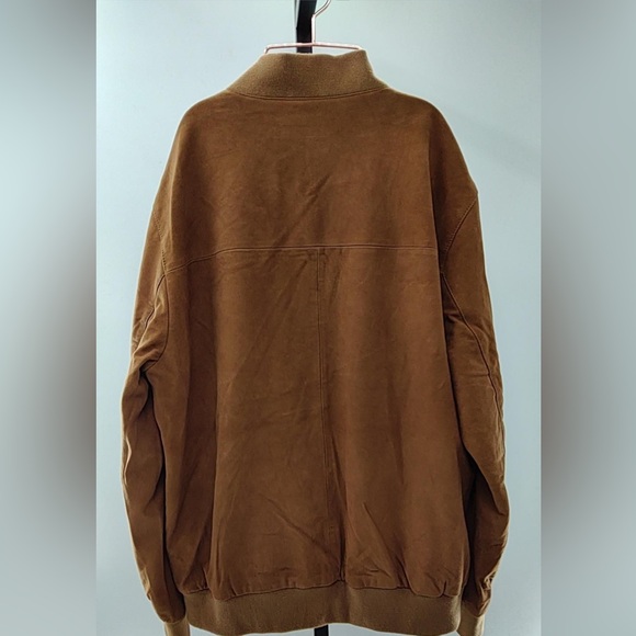 QUINCE 100% Suede Harrington Jacket Mens Size L Color Brown - Picture 4 of 5
